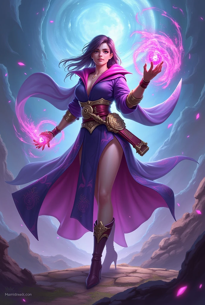 A wallpaper, text "Thwel Thwel Aung" , mobile legend mage hero background