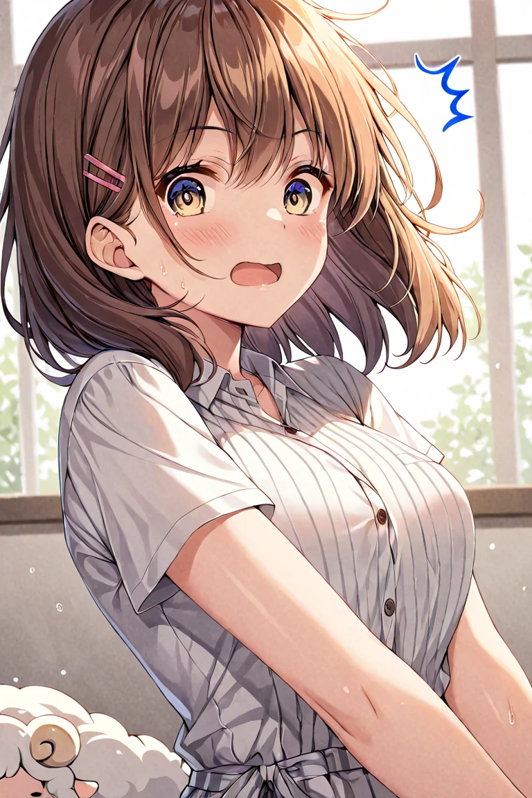 Very detailed、(8k, RAW Photos, highest quality, masterpiece:1.2), (Very detailed 8k wallpaper),shape、Professional Lighting,Sharp focus, Written boundary depth、
Browsing Caution、Clear Eyes、Perfect Anatomy、With a girl、、、、15 years old、Chibi T-shirt、Micro Mini Skirt、、(blush:1.5),,Open Mouth、imminent kiss,Her plump thighs are in full view、、From above、(White panties:1.3)