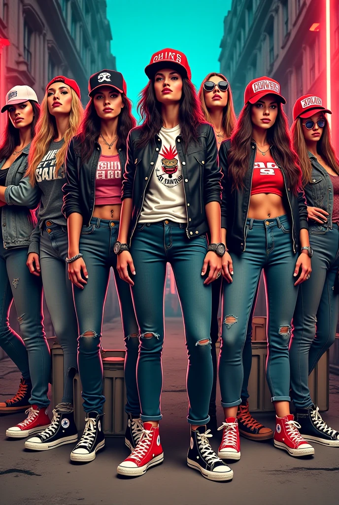 (Ein Foto von 10 Frauen), (Hayley Williams), (Emma Roberts), (Cara Delevingne), (Liya Kebede), (Adriana Lima), (Ruby Rose), (Zoe Saldana), (Jenna Ortega), (Emma Roberts), (Freida Pinto), all wear tanktops and mini skirts