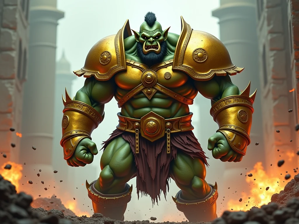 Before and after. A man in front of a bonfire transforms from human into an Orc. Hyper muscles. Loin cloth. Big bulging crotch. Hyper crotch bulge. Hypnosis. Brainwashing. Brainwashed. Hypnotized. Growing tusks. Tribal orc warrior transformation. "Drums ... can't ... think. I ... Me ... Orc.... Lok'tar...." Growing muscles. thick brow ridge. Dumber and dumber. Brute. Human to orc.