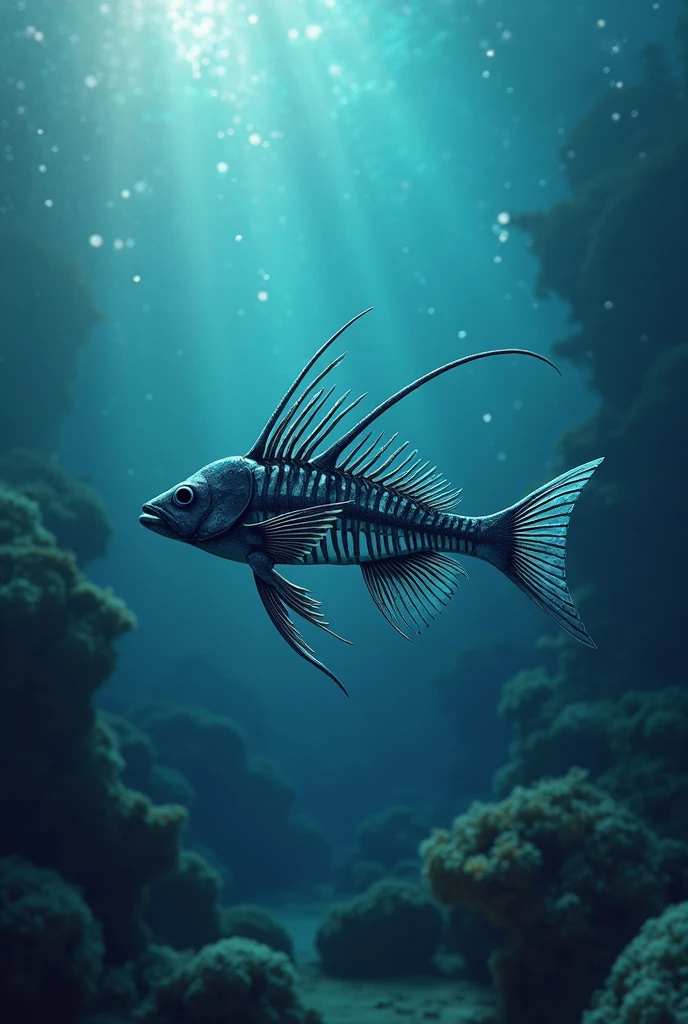 Create me a logo of bone trevally fish