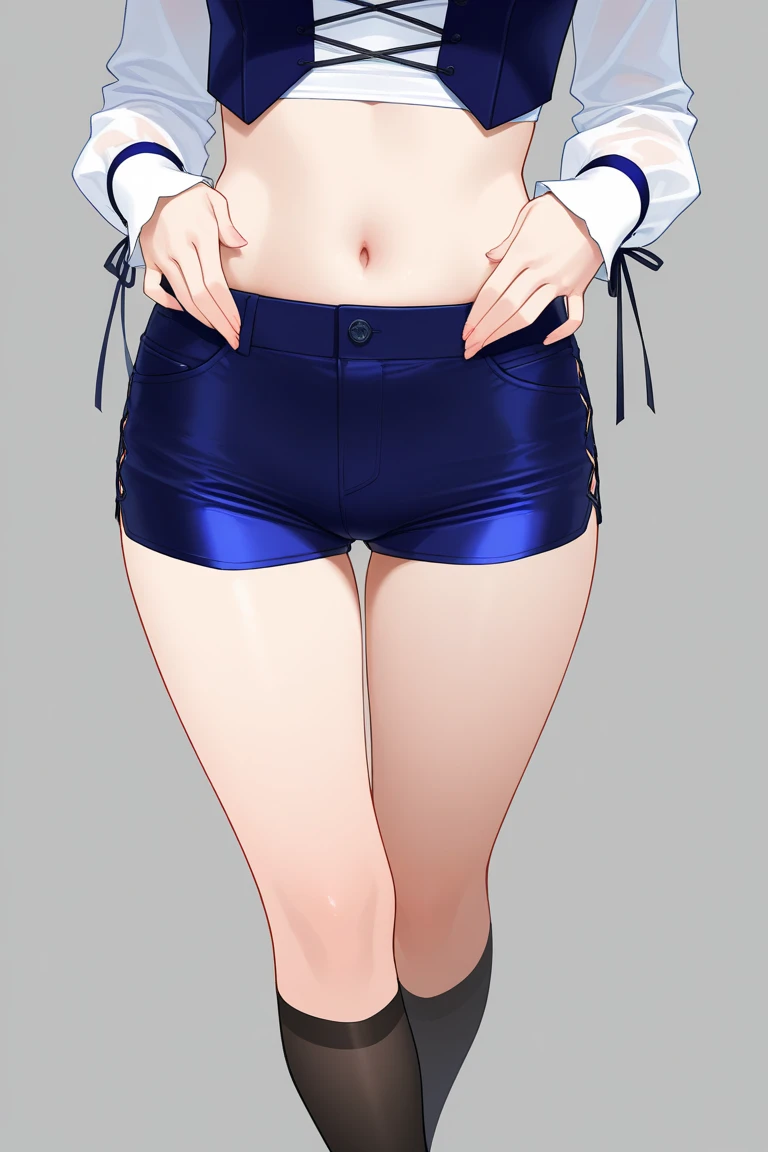 tall Very thin thin narrow girl. very, very long, thin legs, in tights all over the body and with a hood, naked