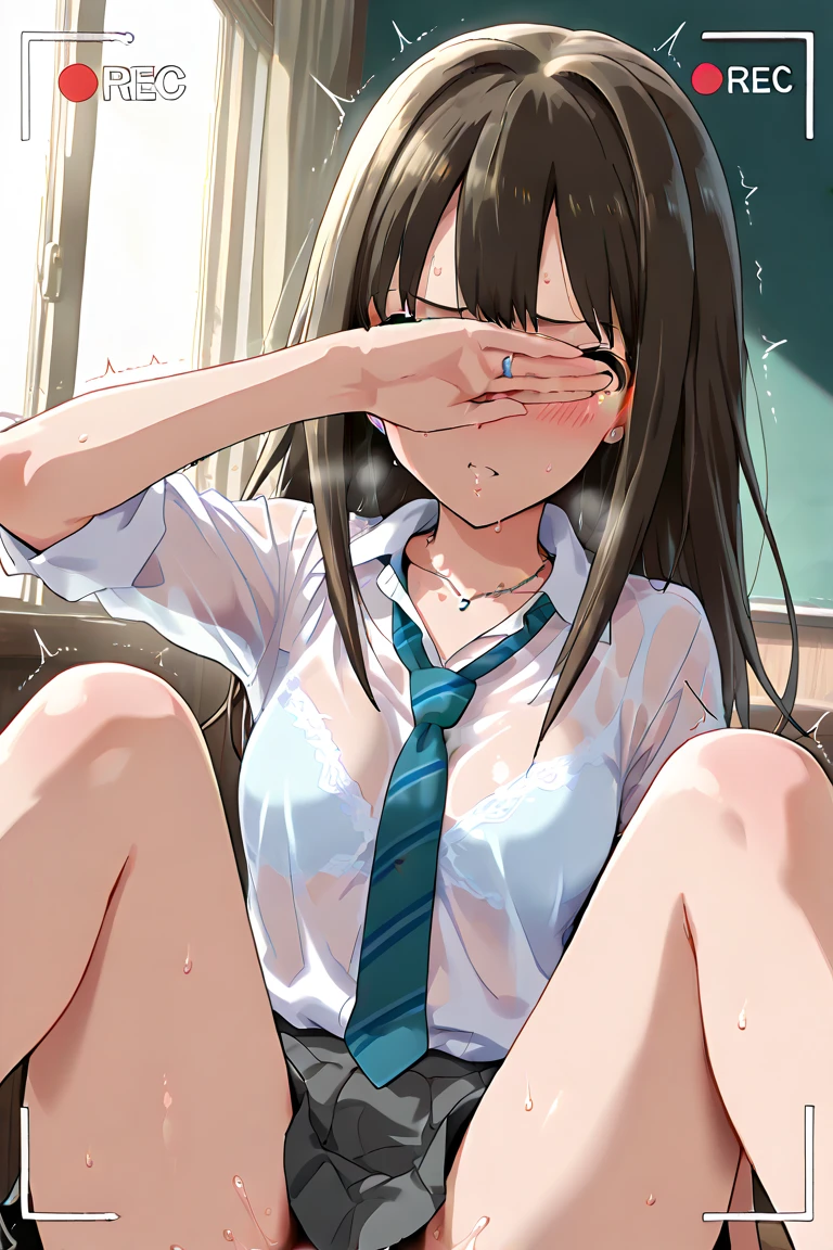 (Highest quality)), ((masterpiece)), (detailed), Natural light,Perfect Anatomy,One Woman,12 year old pretty woman,Completely naked,No clothes,Sticking out tongue,Crying face, ((Open your mouth, Drooling, Lots of drooling,Cum on my chest, Ecstatic face, Crying face,Ahegao:1.5)),Very sexy,Baby Face,young woman,Small breasts,とてもSmall breasts,Sit with your legs apart,Naked Women,(((Ahegao1.7))),Expressions of Ecstasy,Woman reaches climax,((Whole Body Bukkake 1.9)),Raise the hand,
Beautiful woman,8-head body line,Small face,Beautiful Face,Beautiful Eyes,blue eyes,Beautiful double eyelids,Beautiful teeth alignment,Beautiful body lines,Slender body,Beautiful Hands,Beautiful feet,Long hands,Thin legs,Long legs,Long and supple hair,Shiny Hair,Beautiful black hair,Full Body Shot,Embarrassed expression,blush,Crying face,Open your mouth wide,Sticking out tongue女性,Beautiful shoulders,Beautiful clavicle、(Sweat),((Steam 1.4)),Embarrassed expression,blush,humiliation,Beautiful shoulders,Beautiful clavicle,(((Valley 1.7))),((Pussy in full view,showing off her pussy,Plenty of love juice from the pussy,Crying face,I want you to see my,1.5))),Anal fully exposed,School classroom,