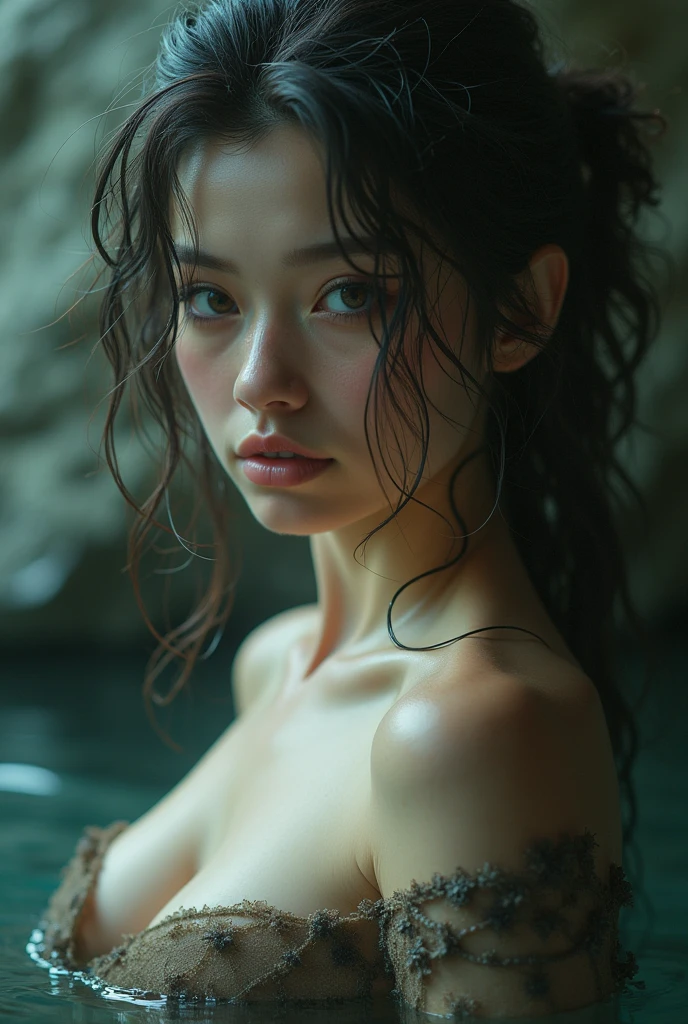 <lora:A Will Eternal DuLingFei_20230605112445:1> ,brown hair,long hair, light purple hanfu,detached sleeves,(hair ornament:0.75), 1girl, best quality, ultra high res, 8k wallpaper, RAW photo, (photorealistic:1.4), masterpiece, (realistic:1.4), ((in the river, depth of field)), ((dynamic composition, cinematic lighting, studio quality)), (Ocean green theme), (looking at viewer), ((small breasts), (nsfw:1.2), (nudity:1.2)), <lora:add_detail:1>,  <lora:Polaroid Type_600_B_1.1:1>, <lora:FilmVelvia3:0.5>,  <lora:MyBreastHelper:1>, <lora:breasts-popping-out_v08_linear:1> breastsout,