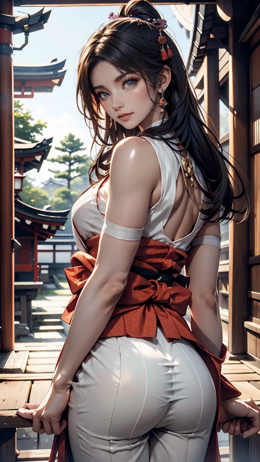 24 year old Japanese woman 、Heian nobility、Wearing 12 pieces、He lives in a mansion that looks like a temple in Kyoto.、Shiny black hair、Super long hair(Long enough to reach your butt)、 straight hair