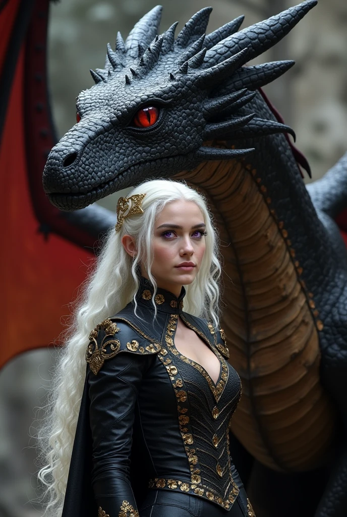 (sexual,charismatic,strong emotions:1.1,eye-catching,dominant:1.1)Sexy,Daenerys,Game of Thrones,Daenerys Targaryen,fierce eyes,long silver hair,breathtaking seductive beauty,commanding presence:1.1,small clothing,revealing outfit,epic necklaces,exquisite details,dragon rider:>mounting a dragon