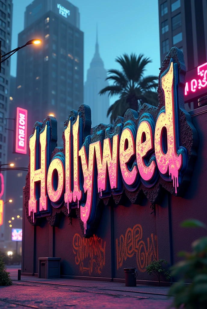 ((best quality)), ((masterpiece)), (detailed), Fat Voluptuous Blonde Women with pigtails, wearing tight Neon Lingerie, Huge Massive Breasts, Platform Sandals with Fishnet stockings, standing next to neon sign with lightsaber