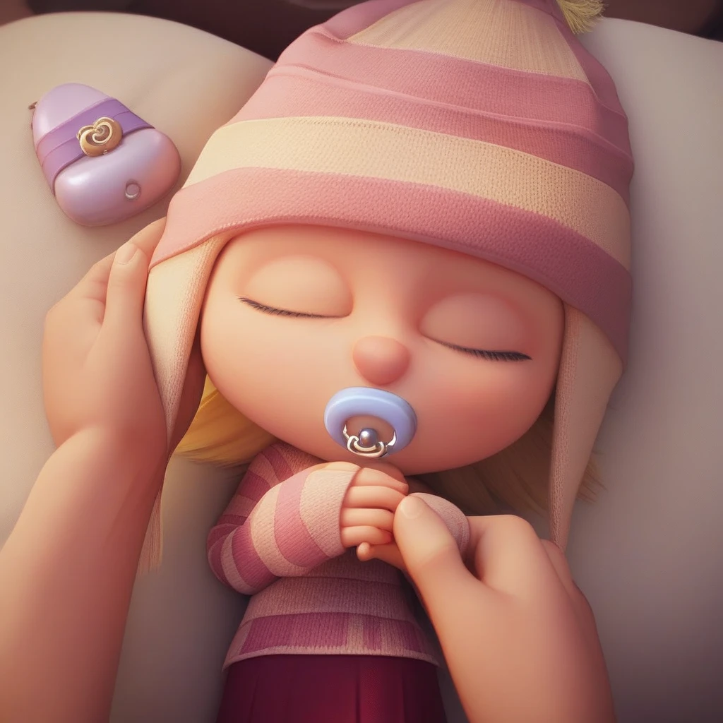 A mother with baby on her lap Disney pixar style, alta qualidade, melhor qualidade