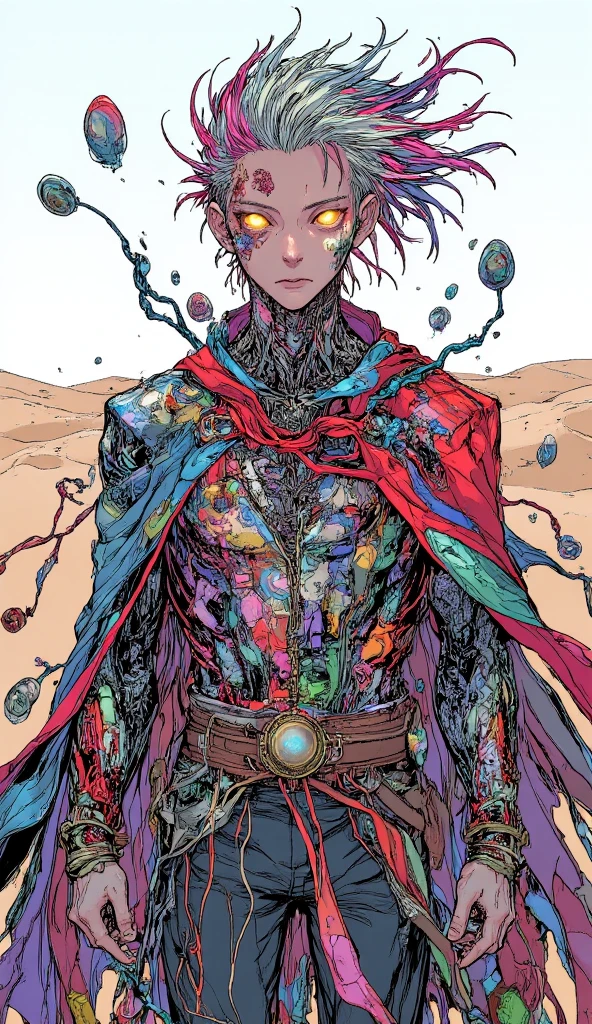 <lora:SushiStyle:1>SushiStyle, solo, masterpiece, best quality, perfect face, medium shot of a Alchemical alchemist with curly Purple hair, (surrounded by intense swirling magical energy:1.2), dominant and intimidating, Rust witch clothes, intricate and elegant, colorful, vivid, fighting stance