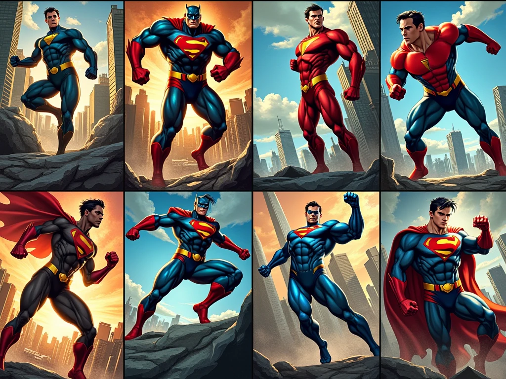 some concepts of super heroes