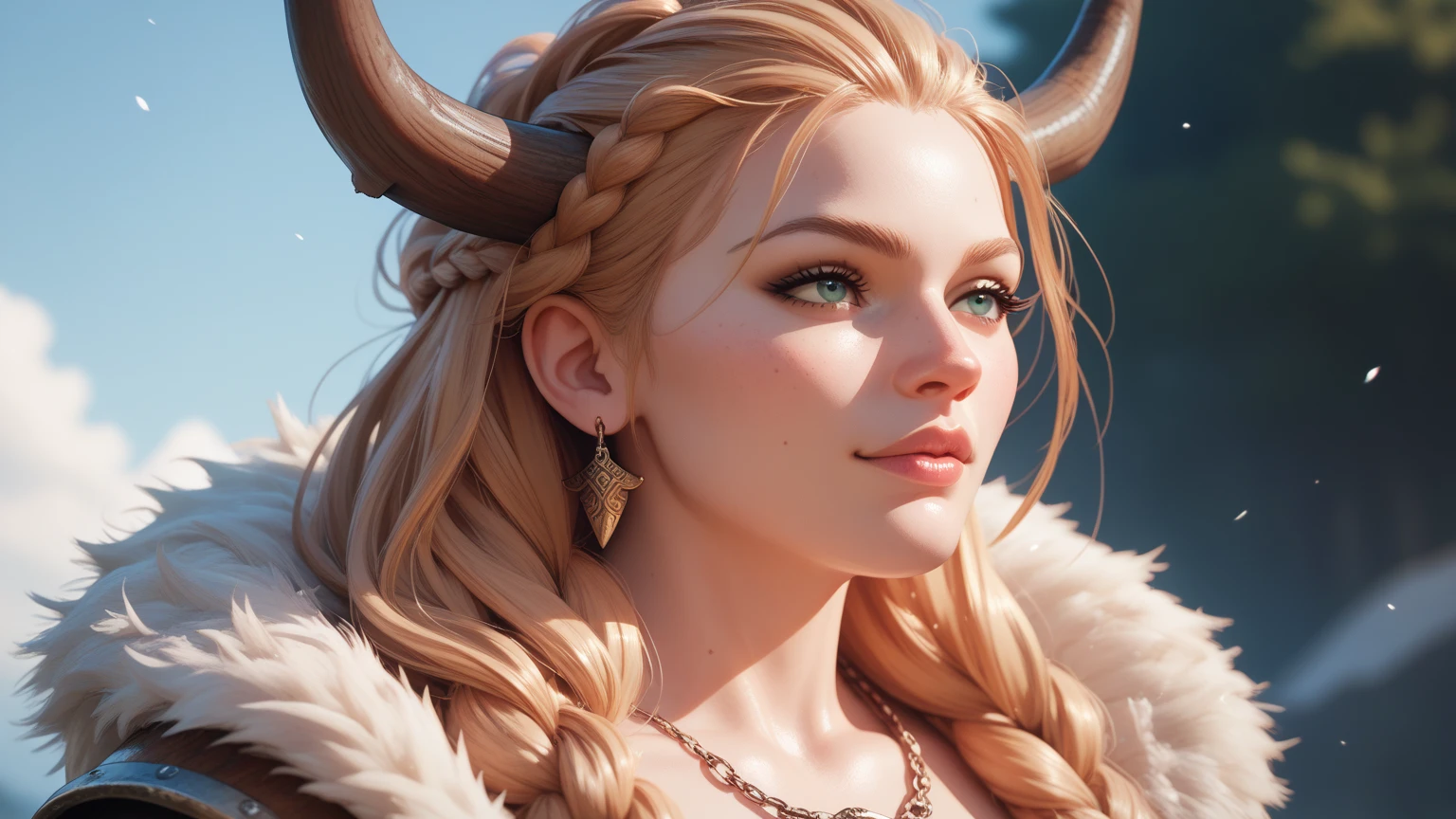 photo RAW, full color portrait, A beautiful female Minotaur in her natural habitat, masterpiece, award winning photography, lighting, perfect composition, high detail, hyper realistic, even natural lighting, epic, pretty makeup, flowing hair,