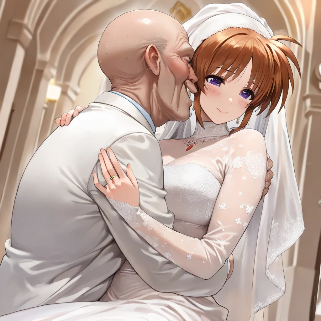 a father （he had been brainwashing by his second son,crossdressing,Sex with his second son every day, wear sexy Wedding lingerie,bride of his second son,have one's first night,,swear live as the wife of his second son for life) ,an empty abandoned church ,Already he divorced his wife by order of his second son.on.