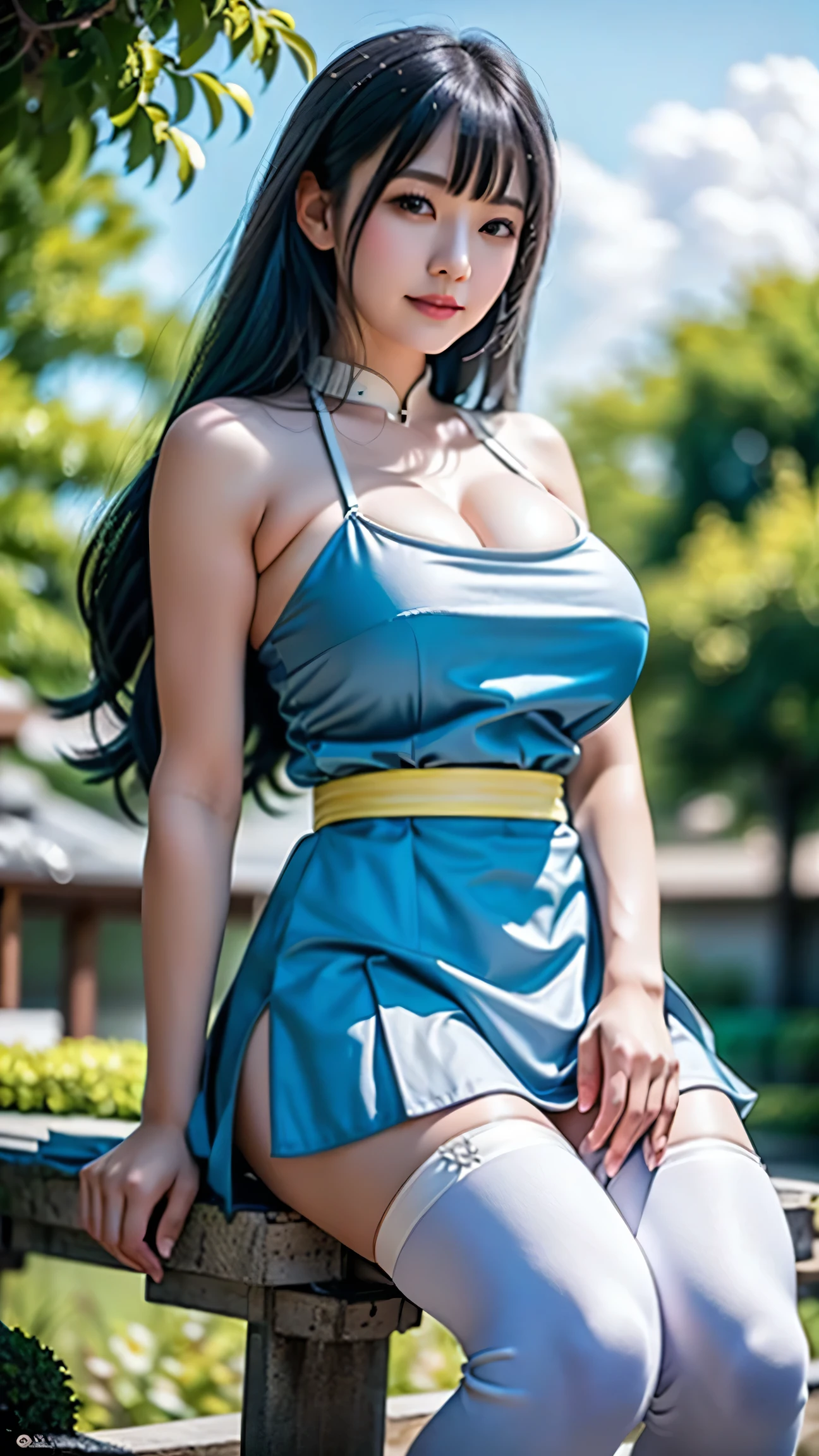 Hot mom,独奏,(:1.3),thick thight,upper legs,your hips,dent in the skin,Double tail,short detailed hair,curlies,ssmile,cheerfulness,(long skirt:1.2),cparted lips,plumw,gigantic cleavage breasts,4K,realistic humid skin,Armpits,a variety of poses,Fleshy figure,with perfect legs,Bronzed skin,Detailed lips,Eyes look at the lens,A shy look,Blushing,Two braids,Smooth skin,Very meticulous clothes,extremly high detail,A detailed face,Gloss on lips,Bronze,In the alley,Feminine and colorful