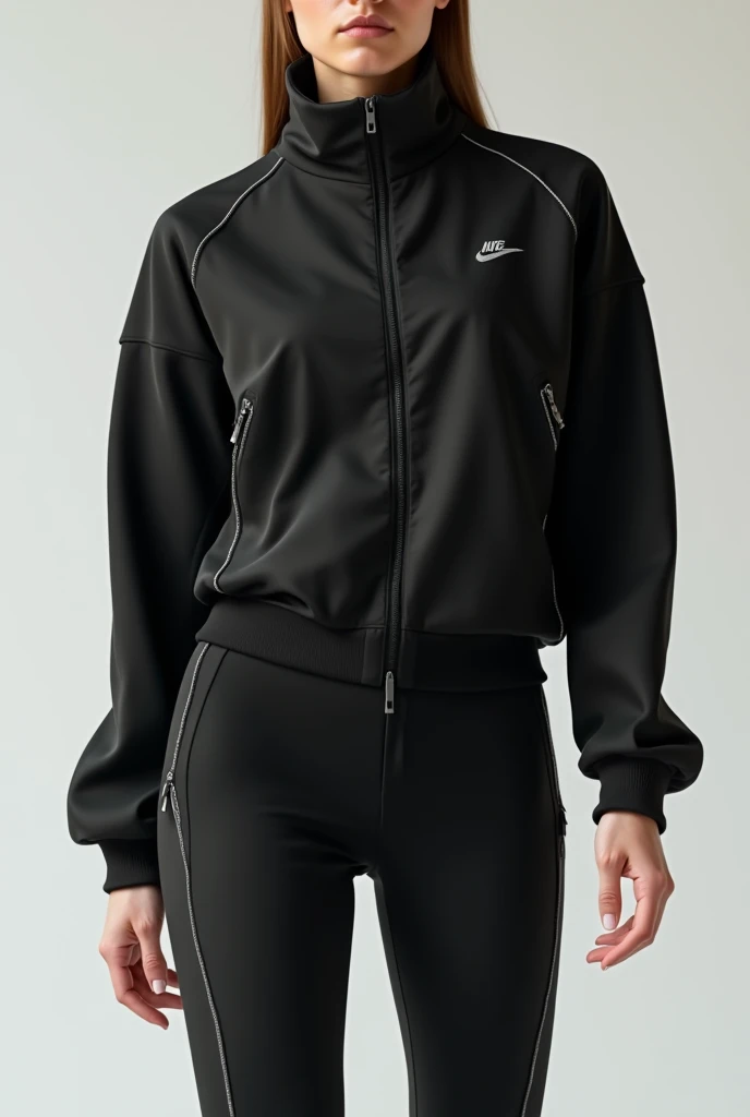 uma mulher (((sueca, loira))) in a black sports bra top and leggings, two piece workout clothes, usando roupas pretas apertadas, roupas esportivas, roupas esportivas, physical : tinyest midriff ever, Jet Black Leggings, usando equipamento de fitness, roupa feminina, roupas esportivas fofas, wearing a track suit, Leggings Pretas, Fotografia de uma mulher techwear, energetic varia suit, roupa preta, Directed by: Lee Jeffreis