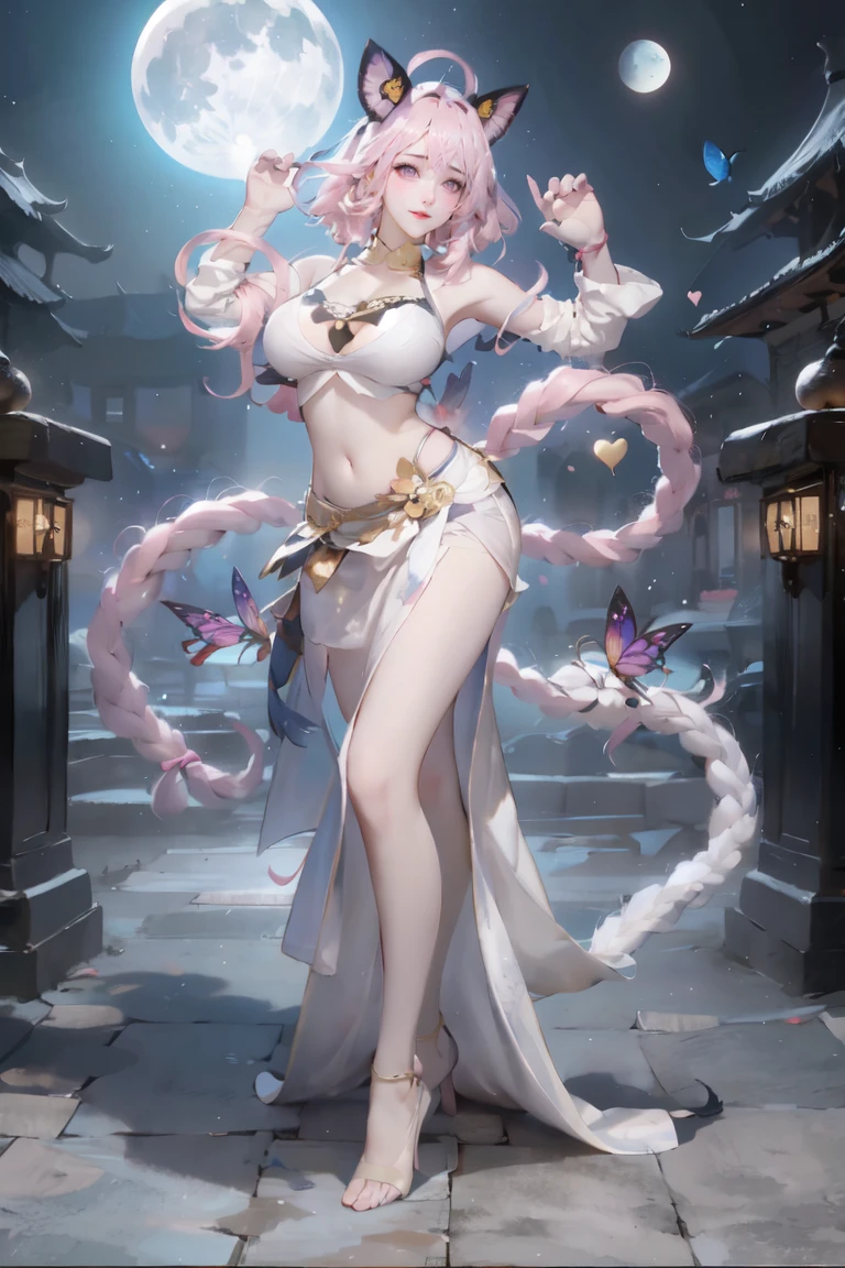 ((Masterpiece)), best quality, absurderes, ultra detailed, 8k, dynamic pose, super complex details, intricate details, holographic, cowboy shot, golden ratio, super cute girl, neon aura, delicate and beautiful face, mature girl, super beautiful asian girl with super beautiful glowing eyes, super beautiful glowing multicolored hair, nice and sexy body, slim body, perfect body, wearing magical lingerie, celestial hair ornament, in a marshmallow world