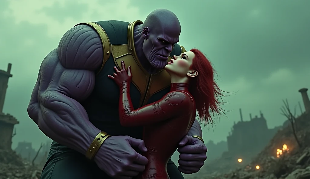 Thanos touches Spider-Gwen&#39;s butt