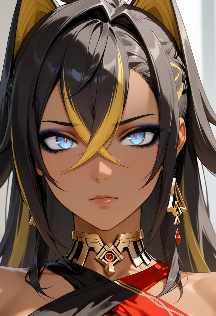 (masterpiece:1.2), best quality, high resolution, unity 8k wallpaper, (illustration:0.8), (beautiful detailed eyes:1.6), extremely detailed face, perfect lighting, extremely detailed CG, (perfect hands, perfect anatomy), leaning forward showing her chest, sexy, NSFW, blush, looking at viewer, small boobs, sexy pose, (in a twilight oasis), (ancient desert)
