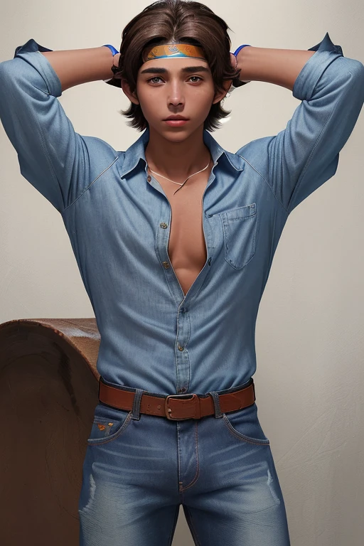 Boy straching