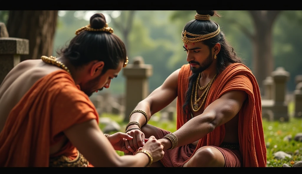 Mahadev playing with  krishna 