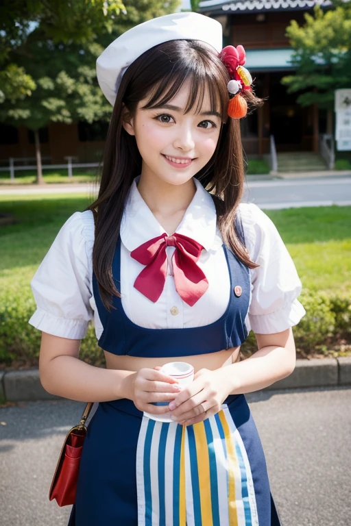 （8K、Raw photography、highest quality、masterpiece：1.2),(black hair、very short hair:1.7),show viewer,Looking at the front,(super sentai series、She is wearing a colorful PreCure series costume...:1.8)、(Clothing that emphasizes the shape of your chest:1.4)、(big breasts :1.4)、slim body shape、ultra high resolution,beautiful,beautiful fece,(alone, alone、no background:1.9),whole bodyボディー,、(black eye、japanese woman: 1.3),（Photoreal：1.37）、photon mapping,reality、(Cute with a baby face: 1.4)、(cute smile: 1.7)、(With a round face: 1.9)、radio city、Physically based rendering、depth of field rally background、photograph, (I can see your knees,close up of thighs、skirt is too short、spread your legs、showing off white panties:1.4),whole body、super fine