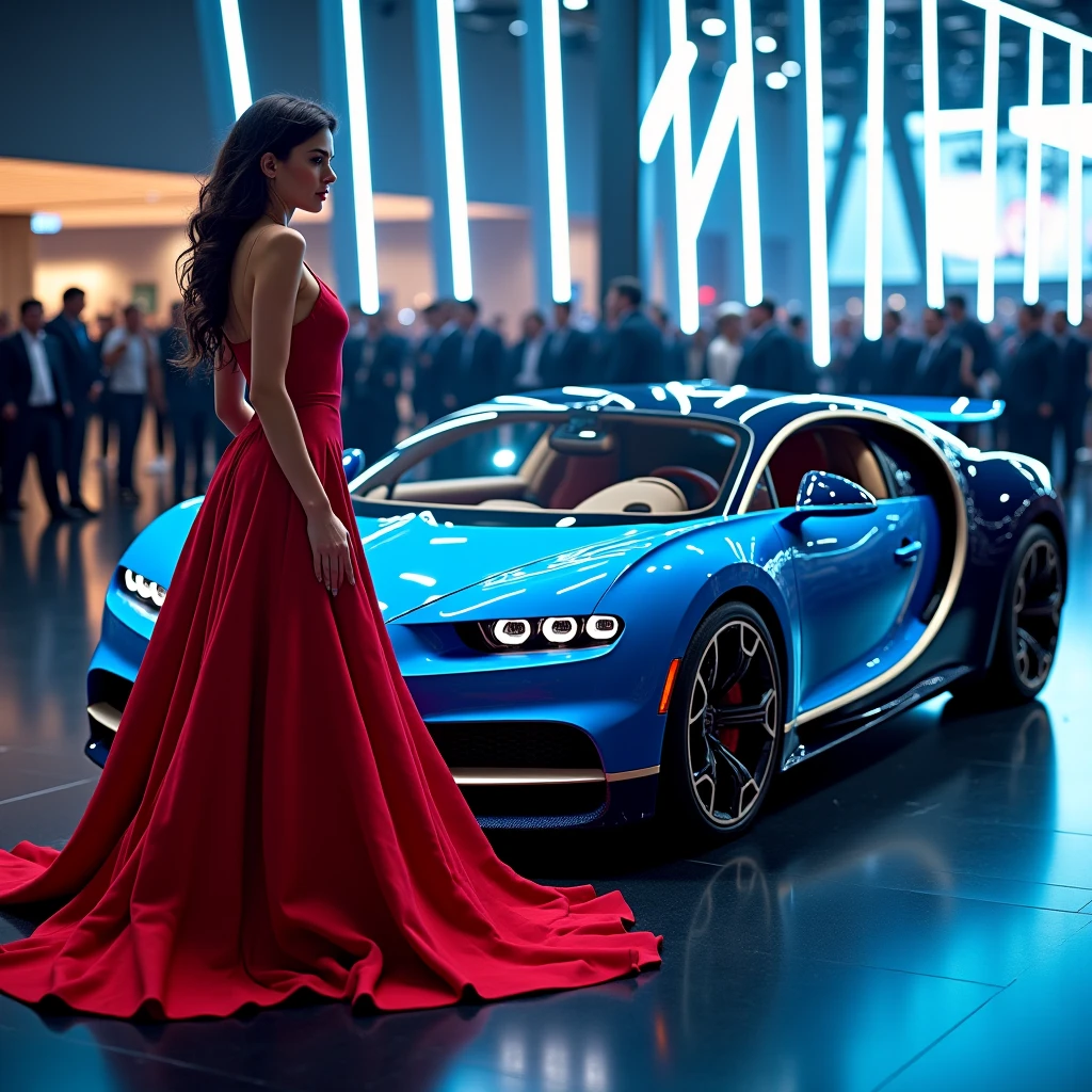 mulher de araffe em um vestido dourado ao lado de um carro brilhante, Filme de Kim Kardashian, art nouveau octane render, comercial de champanhe, inspirado em Hedi Xandt, estilo fantasia 8 k octane render, inspirado em David LaChapelle, Olivia Culpo como Milady de Winter, Imagem promocional, portait de Haifa Wehbe