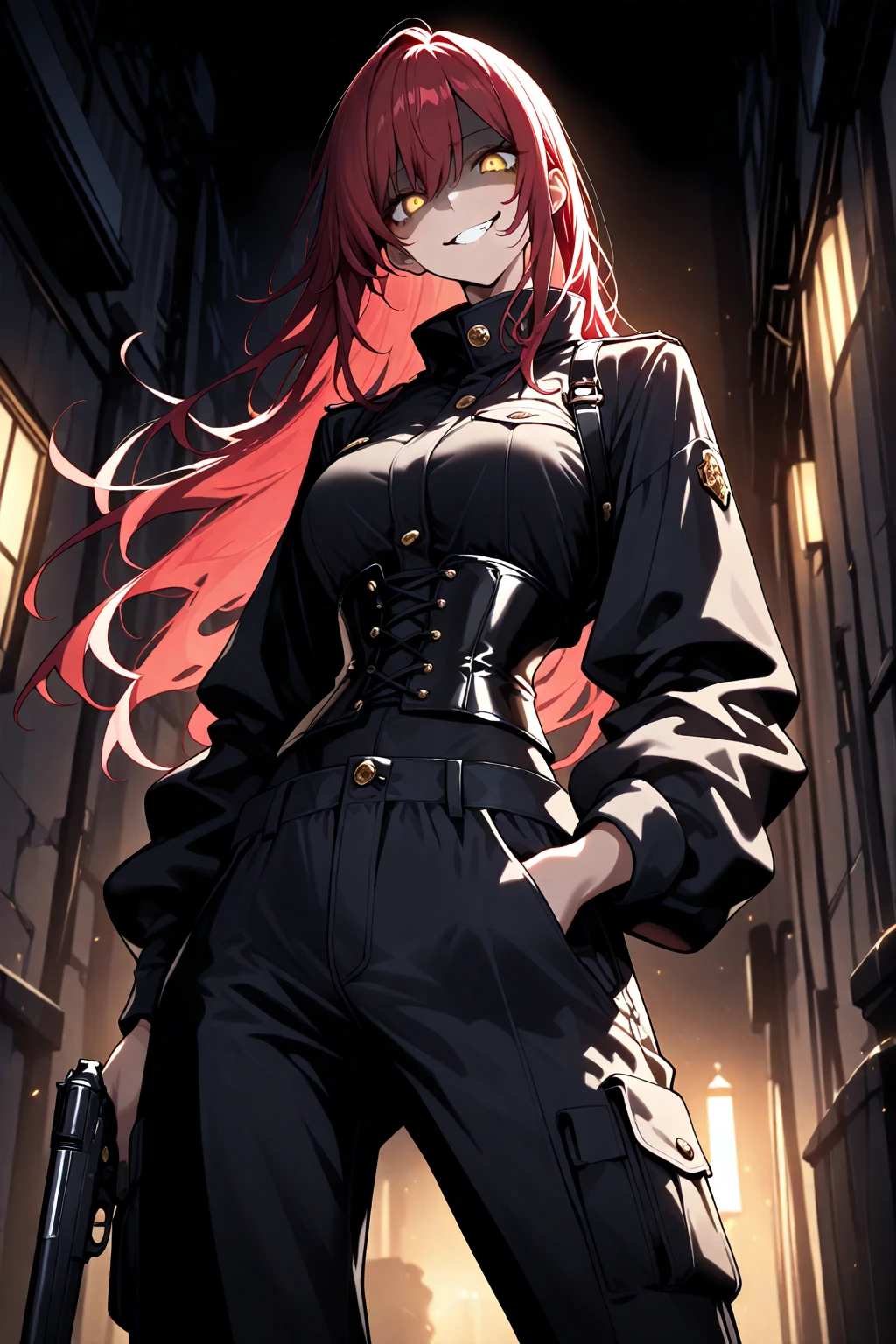 fisheye, textured skin, super detail, best quality, retina, 16k，anatomically correct，god rays，crystal hair, red hair, braided ponytail, heart-shaped pupils, glaring, yellow eyes， (Detailed cyberpunk background: 1.8) Underground street style background, (clothes wet with water) (completely transparent plastic top) (red suspender stockings, red stockings, high-gloss stockings) fleshy thighs tightened by red high-gloss suspender stockings, huge sagging breasts. (open neckline, transparent high-forked low-neckline cheongsam, revealing red high-gloss X-shaped bra under transparent tulle), outermost transparent gauze on body, painting, (best quality, 4k, Masterpiece: 1.4), Beautiful Woman, Surreal, 1 Girl, ((Facing the viewer, stroking the side of your chest with both hands)), (Sagging huge breasts, attractive body: 1.8), Sit-ups: 1.1, Long red hair: 1.8, (Wet rain, rain wet, wet body: 1.7), ultra-detailed face, detailed lips, detailed eyes, double eyelids, sexy low neck dress, open neckline, hanging breasts, side pose, visible curves, pool party, poolside, transparent clothes, Muscle-turning legs