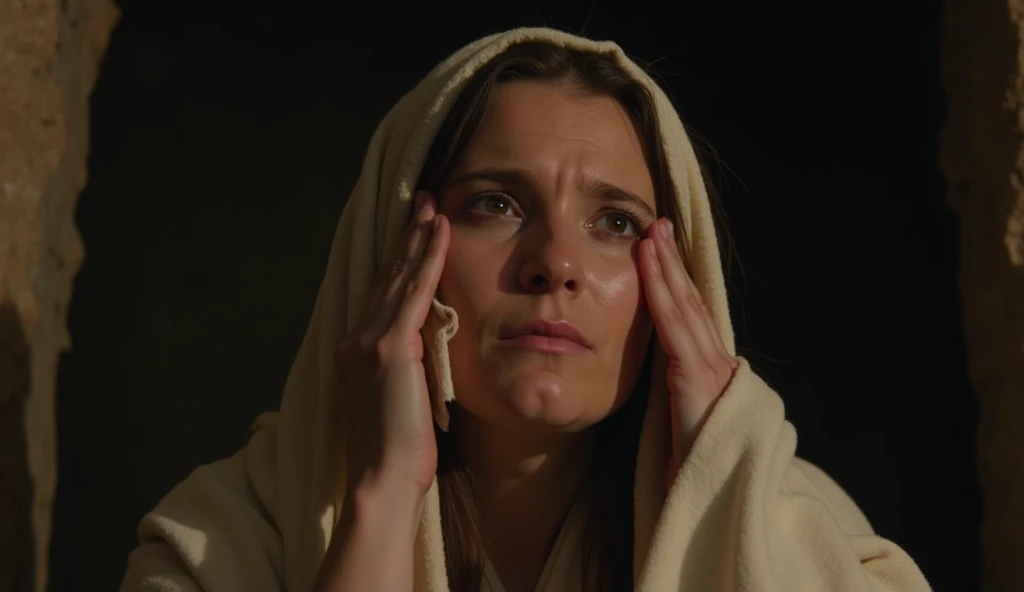 high quality, best quality, photo-realistic, raw-photo, ultra-detailed, High definition, masterpiece, intricate details, detailed texture, finely detailed, portrait of a grandmother with her grandson, The grandmother was wearing a white headscarf and holding a bottle of water, grandson wore white trousers and a singlet