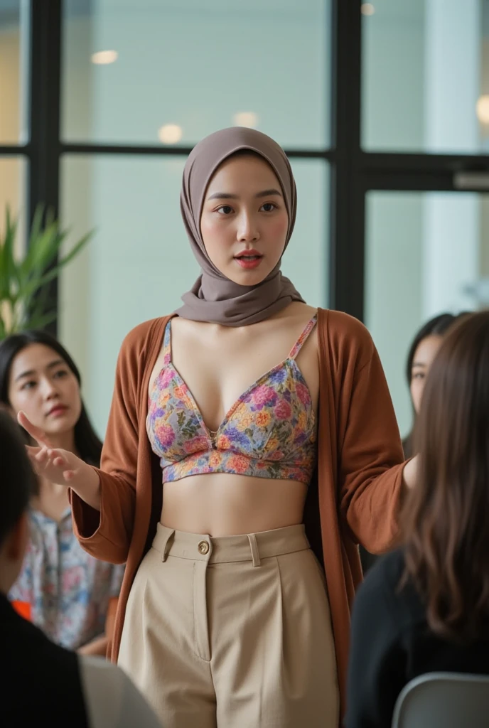 (((HIJAB MALAY GIRL))), (((transparent yellow lace lingerie ))), masutepiece, High quality, UHD 32K, Realistic face, Realistic skin feeling , A Japanese Lady, 8 years old, Little Girl, Very cute and baby-like face, (((FLAT CHEST))), (MATRIX WORLD), ((look In front  at the camera and SADNESS)), (((LITTLE GIRL))), (((CUTE GIRL))).