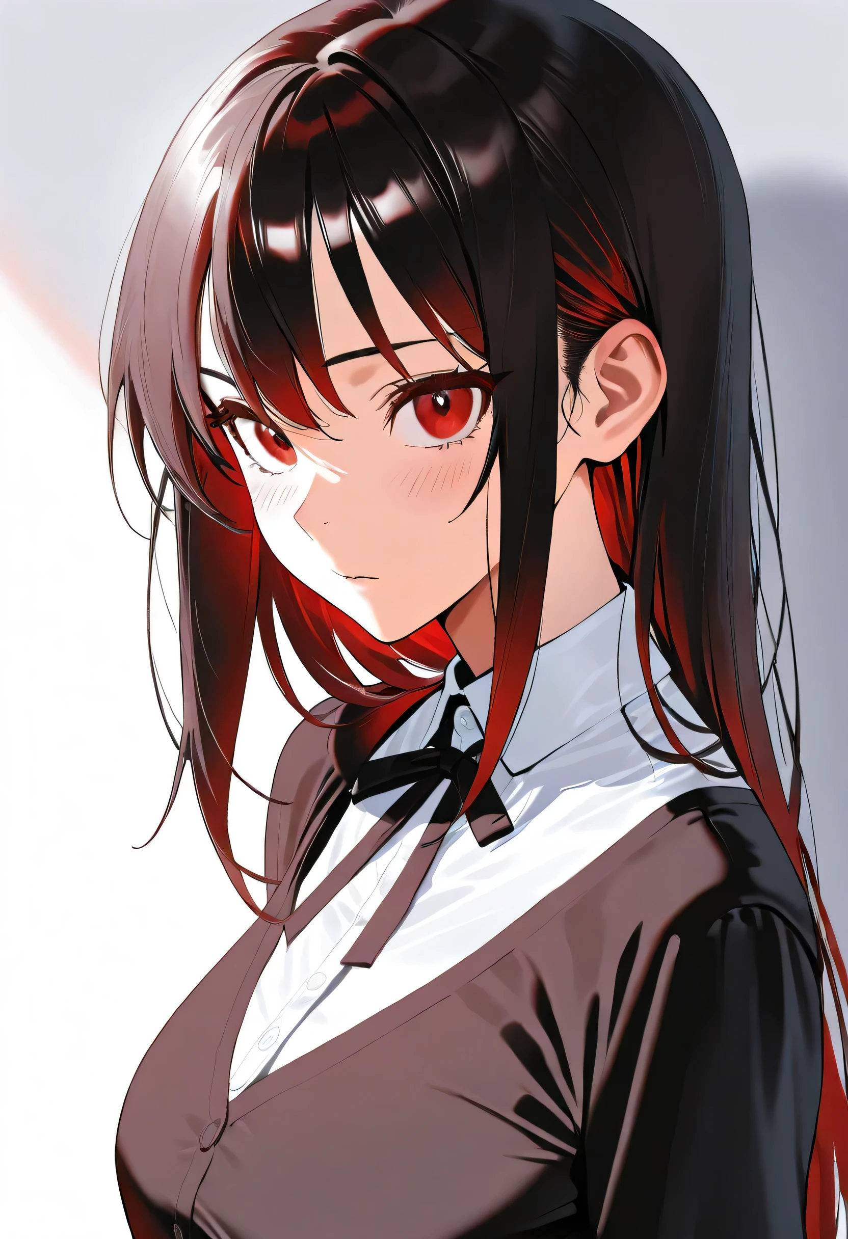 8K、masterpiece、highest quality、highest level、best image quality、draw with black ink on white paper、ink style drawing、black and white、Flashy girls in modern Shibuya、Pen strokes are very detailed and dynamic、Expressing shadows with precise lines、delicate and accurate expression、modern art、stroke style、artistic expression、great technique、red black hair