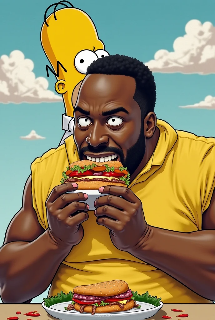 Kanye West hugging a taco