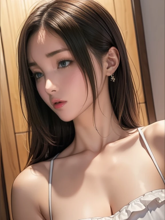 (8k, RAW photo, photorealistic:1.25) ,( lipgloss, eyelashes, gloss-face, glossy skin, best quality, ultra highres, depth of field, chromatic aberration, caustics, Broad lighting, natural shading,Kpop idol) looking at viewer with a serene and goddess-like happiness, baby face, gigantic breasts
