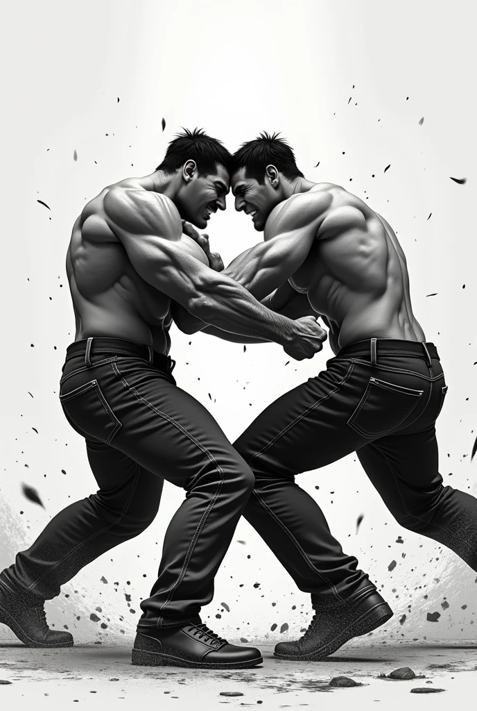 Two strong Asian men