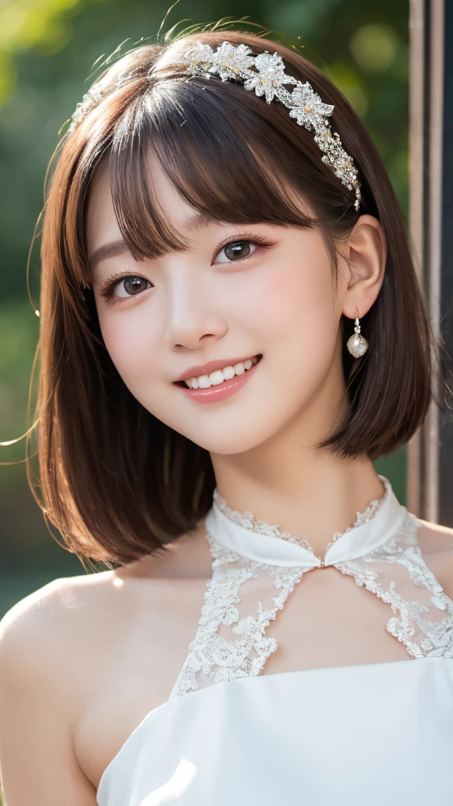 1girl, maoxiaotong, xiaotong, dress, smile, jewelry, earrings, <lora:Celebrity-mao_xiaotong_v2:0.8>, hair flower, cover,
looking at viewer, upper body , outdoors , depth of field, amusement park,
masterpiece, high quality, highres, realistic,