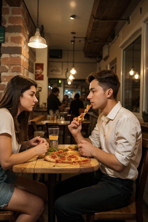 Husband and wife having lunch together