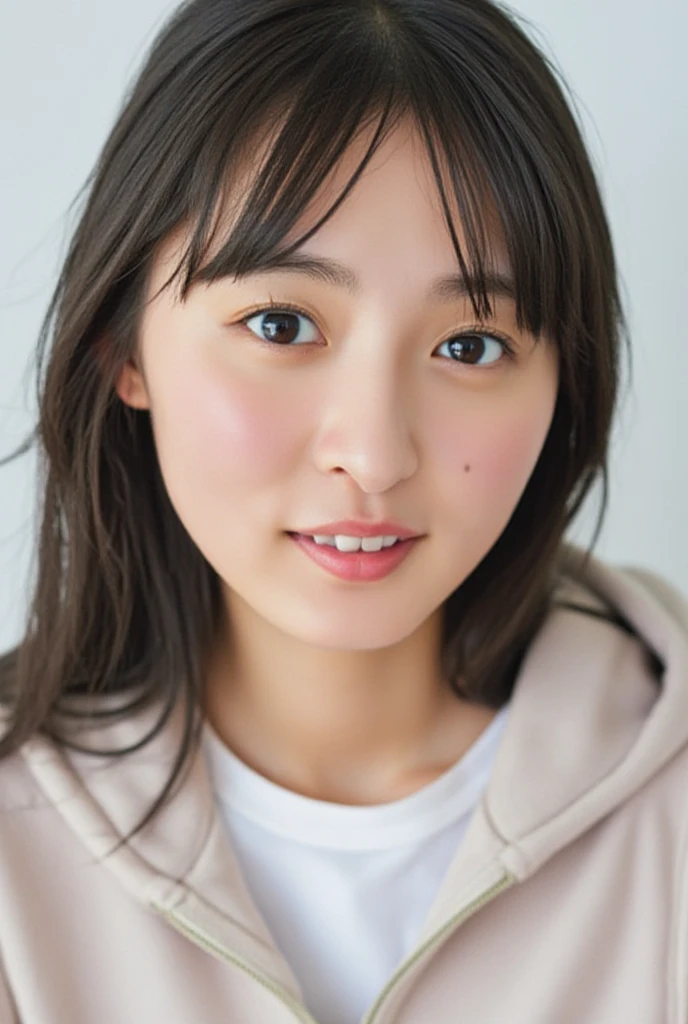 (((Ultra-high resolution、close、Cute Japanese Woman)))、顔のUltra-high resolutionクローズアップ画像を作成してください。
Long, straight black hair frames her face。
So that every single hair is clearly visible、Depicts subtle color changes depending on the amount of light hitting the subject。
The skin is white and smooth、Has a natural glow。
Fine skin texture、Representing the fine details of pores。
amountや頬に薄い赤みがある部分を詳細に。
The eyes are almond-shaped and dark brown.。
Fine details of the iris、Depicts color gradations and patterns。
Long, natural-looking eyelashes, each and every one visible。
Well-groomed eyebrows、indivual々The hair is clearly visible。
Light reflects off into the eyes、Create small highlights。
noseは繊細で、nose孔の細かいディテールがある。
Lips are plump and naturally pink。
Depicts the fine lines and soft curves of the lips。
Shiny、Accentuate the shape。
Detailed depiction of lip texture。
Particular attention to the depiction of light and shadow。
Soft natural light gently illuminates the face from the front。
amount、nose、Creates a subtle glow on the cheeks。
Shadows are cast softly along the contours of the face、cheekbone、Jaw Curve、noseの側面を強調。
The gloss of her lips reflects the light faintly.、Emphasizes plump texture。
The shadow of the hair adds depth and dimension.、indivual々The hair shines in the light。
The background is simple and blurred.、Focus on the face。
In the highest quality、Representing the utmost detail。
Negative prompts:

Noisy Images、Low resolution、Avoid blurry detaily hair is messy、Avoid unnatural hair textures。
Skin is unnaturally smooth、Avoid overly processed skin images。
Pores are invisible、Avoid products that have lost their skin texture。
Flat iris、Avoid those that lack detailed information。
short lashes、Avoid unnaturally thin eyebrows。
Light reflects off into the eyesていない、Avoid those with expressionless eyes。
noseのディテールが欠けているものは避ける。
Dry lips、Avoid unnatural colors。
Lip texture is not visible、Avoid non-shiny items。
Poor balance of light and shadow、Avoid evenly lit faces。
amount、nose、Avoid products that don&#39;t have a glow on your cheeks.。
cheekboneやJaw Curveが強調されていないものは避ける。
The shadow of the hair is shallow、Avoid things that lack volume。
The background is complicated、Avoid images where the face is not in focus。