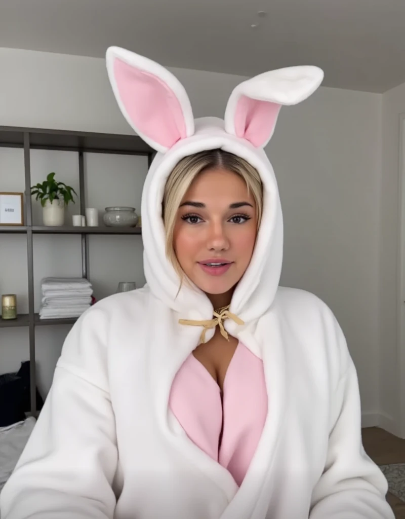 araffe wearing bunny ears and a white bra top eating a carrot, ultrarealistic sweet bunny girl, lacey, with bunny ears, lola bunny fanart, bad bunny, wearing sexy lingerie, laced lingerie, wearing pearl neon bikini, angelawhite, barbie doll in panties and bra, white lace, bunny girl, alexa grace, kailee mandel, lingerie