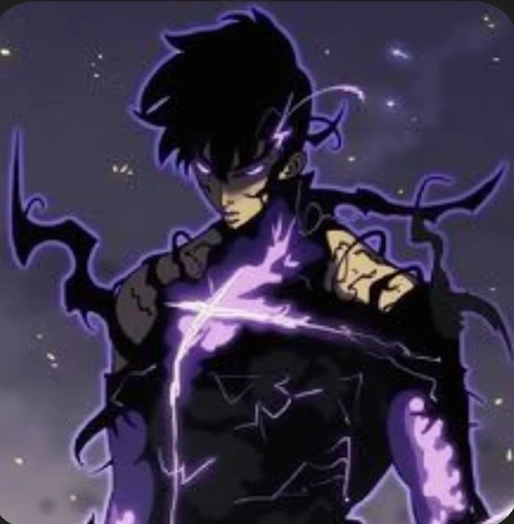best quality, digital art, anime, 1boy, mature male, detailed face, (colored skin, dark skin, purple skin:1.3), hair over eyes, glowing cracks, cracked skin, shattered skin, fractured skin, glowing eyes