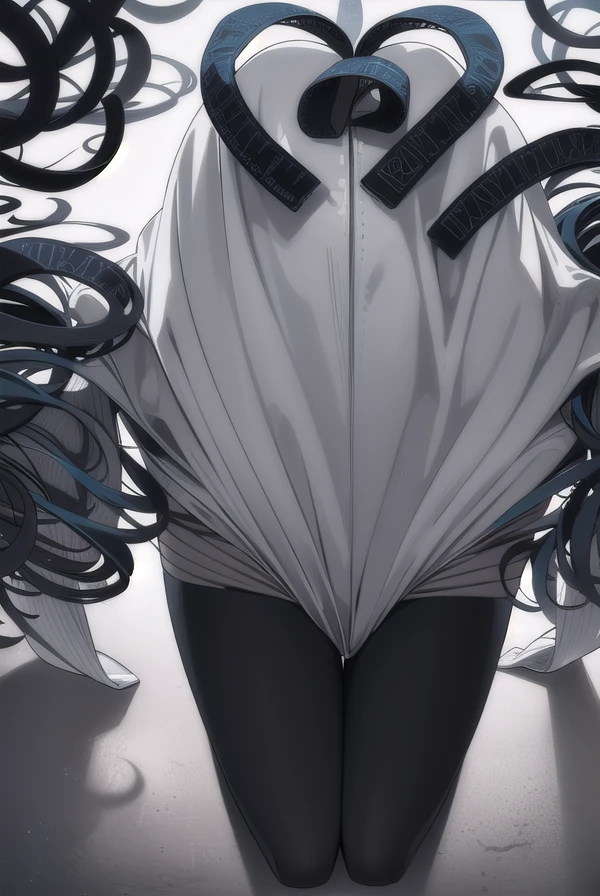 best quality, 1girl, detailed eyes, body suit, from behind, sketch artstyle, graycale, monochrome,