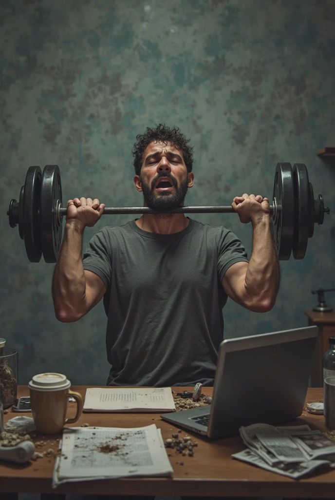 Strong man studies to have a lot of money