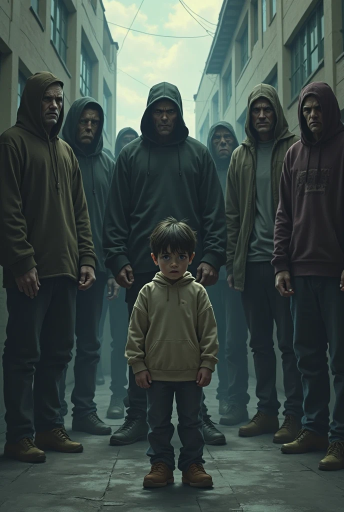 Small girl getting bullied by a gang and try to get help