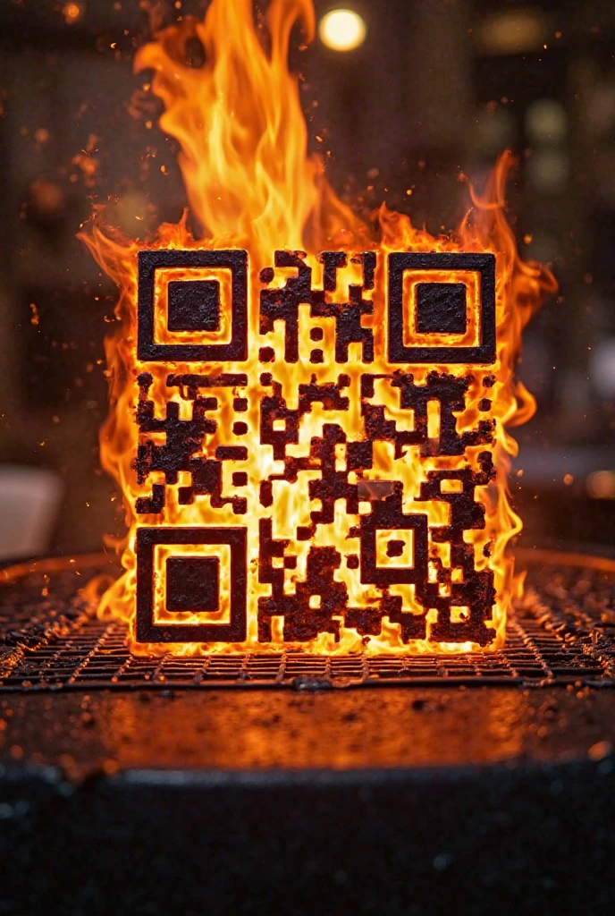 I want an image of the financial market with a skull on fire