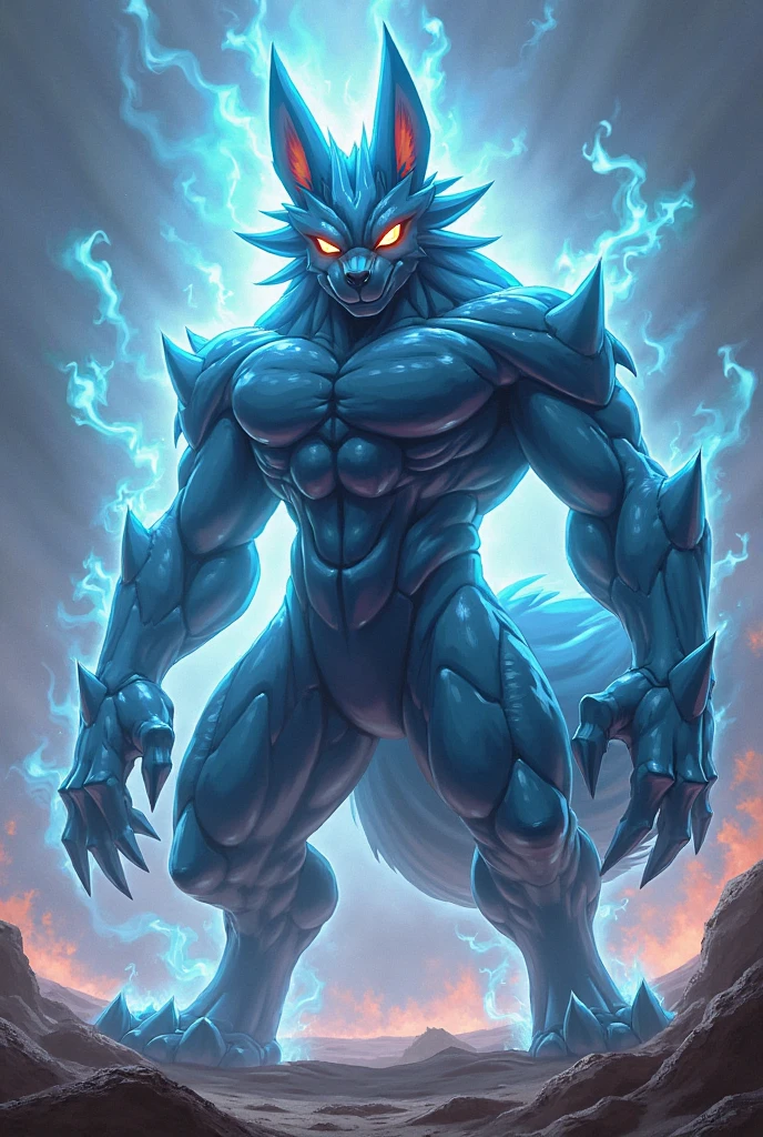 (male Exveemon:1.0), solo, adult, (muscular male, muscle:1.0), (Digimon:1.2), ultra big pecs, abs, big ass, high tall, (nude, naked:1.5), (erect nipple:1.2), tail, claw, standing, ((powerful pose:1.7)), (energy power to hand:1.5), looking here, (delicate eyes:0.5), ((simple black room:1.2)), (8K, best quality, ​master piece, Hyper realistic, Digital art, Photorealistic, photograph, absurd res, upload to e621, \(artwork\)), ((by null-ghost, by taran fiddler, by anhes, by nekogaki), (3d, Unreal Engine 5:1.0), (zoom in head to thigh:1.85), (body front, turn this way:1.2), (three quarter portrait:1.2),