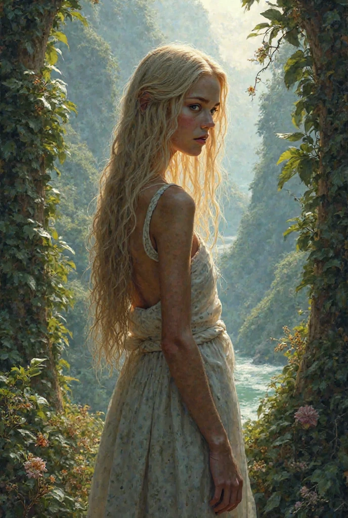 A ((close up)) of a sexy beautul woman,1 woman,beautiful woman, ((in white shirt)),big ,huge ass,sexy figure,thin waist, long white hair,straight hair, silky shirt,((in a pond)),wearing a very big golden crown,sexy pose, sexy expression, pink lipstick, blushing, posing for picture, detailed face, detailed eyes, detailed lips, detailed body, detailed arms, detailed legs,detailed fingers, detailed lora,((front view)),((close up)),((super high quality, )),((super high resolution)),((super high quality image)),((Super-class beauty)),((super detailed body)),((HDR)),((16k resolution)),((vfx)),((computer graphics)),((crystal clear water)),wet body))((bend over, bending, POV from back))