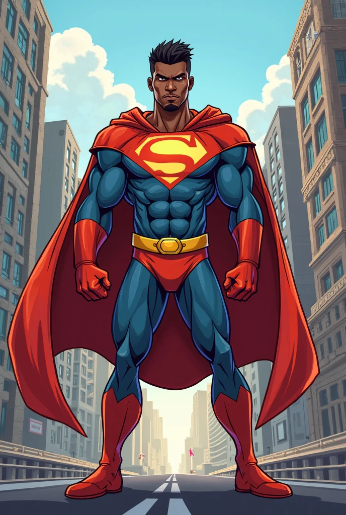 Create a man with ,light-skinned black, short dreadlocks for 1,75 tall. To be my comic book character.