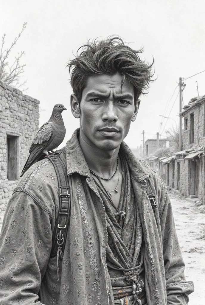 Handsome boy, tattoo