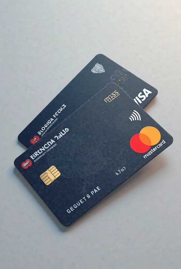 Photo of a double-sided French bank card