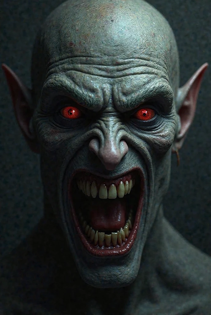 a vampire, malicious face, big ass