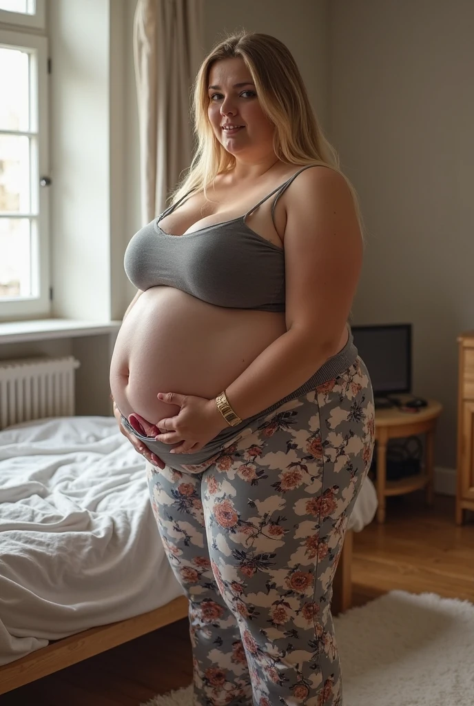 Extremely pregnant Danish girl