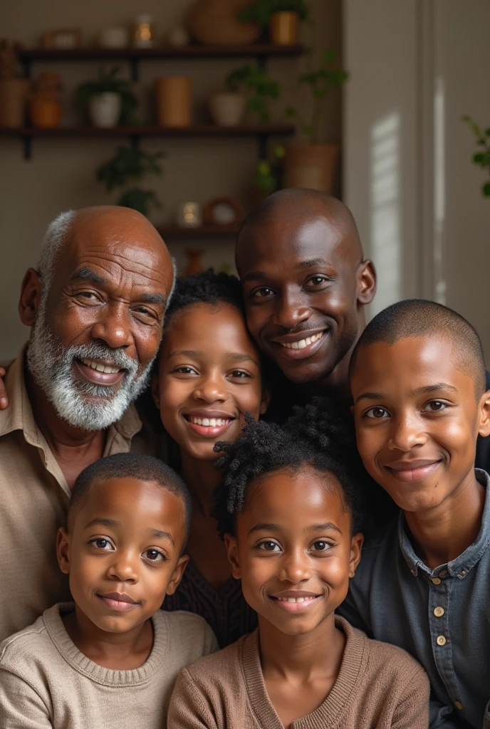 An 44years frican man  his wife and their 30 yesrs old sons 