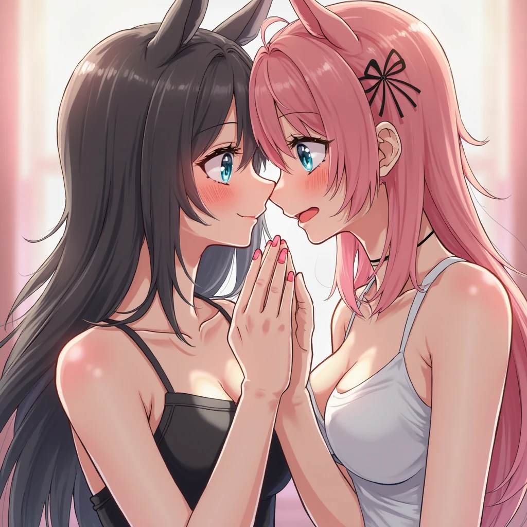 hentai image of ((two girls sucking each other's dicks)) fucking porn sex huge breasts in bed full bodies 8k ((licking her tits))